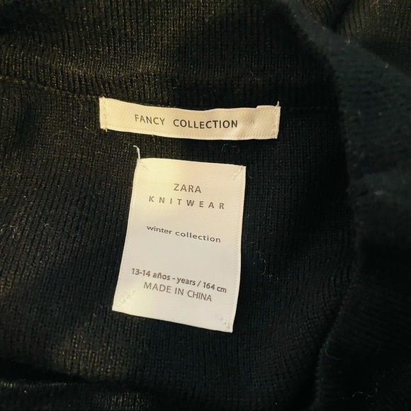 Zara fancy collection black white side bow sweater size 13/14 years - Picture 4 of 4